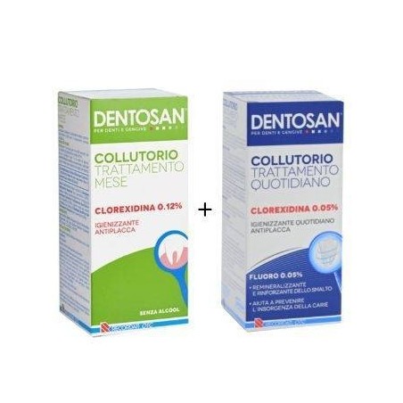 Recordati Dentosan Collutorio Bipack 0,12% Mese 200 Ml + 0,05% Quotidiano 200 Ml