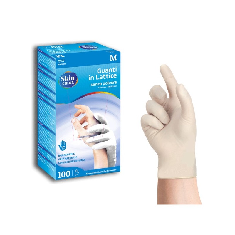 Nacatur International Imp. Exp. Guanto In Lattice Skin Non Sterile Senza Polvere Misura Medium 100 Pezzi