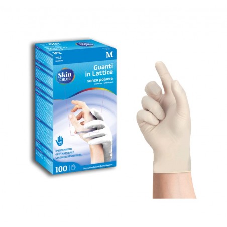 Nacatur International Imp. Exp. Guanto In Lattice Skin Non Sterile Senza Polvere Misura Medium 100 Pezzi