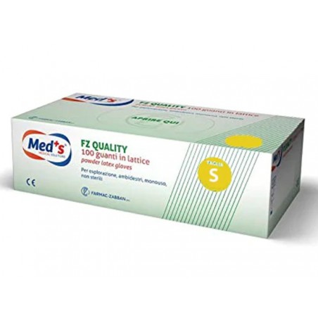 Farmac-zabban Guanti Meds Lattice Per Esplorazione Fz Quality Misura Small 1 Scatola 100 Guanti