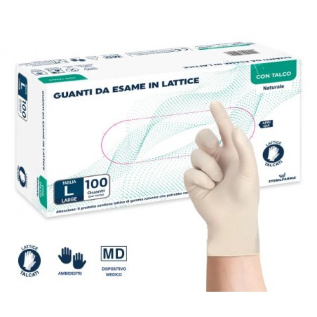 Sterilfarma Guanto Da Esame In Lattice Talcato Large 100 Pezzi