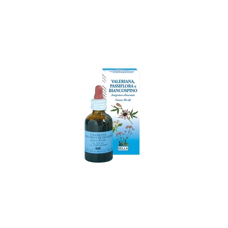 Sella Valeriana Passiflora E Biancospino Gocce 30 Ml