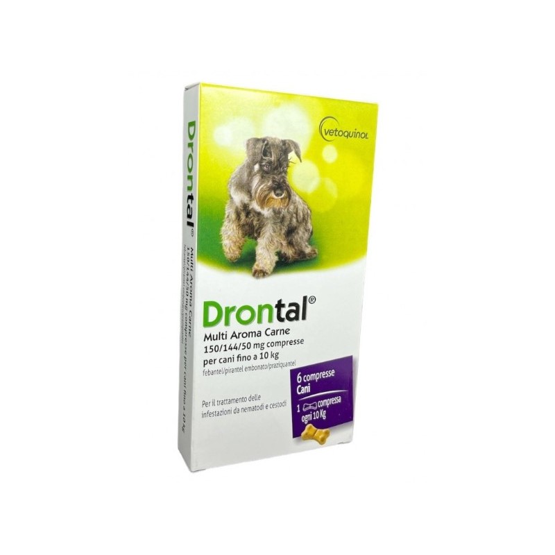 Four Pharma Cro Drontal Multi Aroma Carne 150/144/50 Mg Compresse Per Cani Fino A 10 Kg