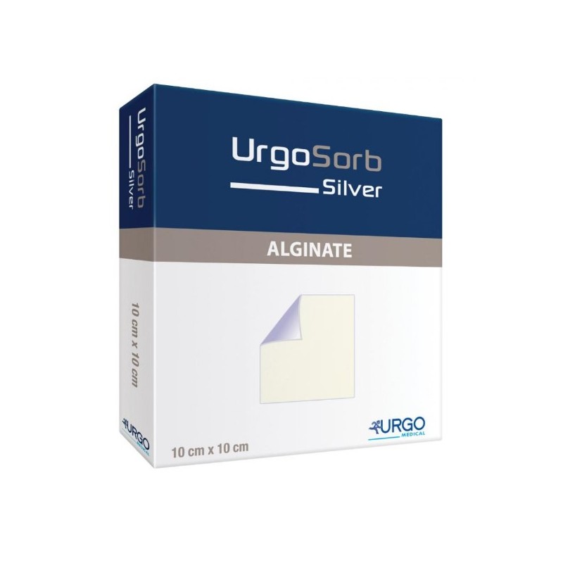 Urgo Medical Italia Medicazione Antibatterica Urgosorb Silver 10x10cm 10 Pezzi