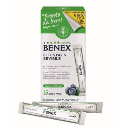 Erboristeria Magentina Benex Bevibile 15 Stick Da 12 Ml Taglio Prezzo