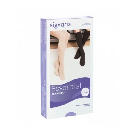 Sigvaris 701 Ccl1 Tfq Autoreggente Puntini Top Fine Lunga Punta Chiusa Nero S