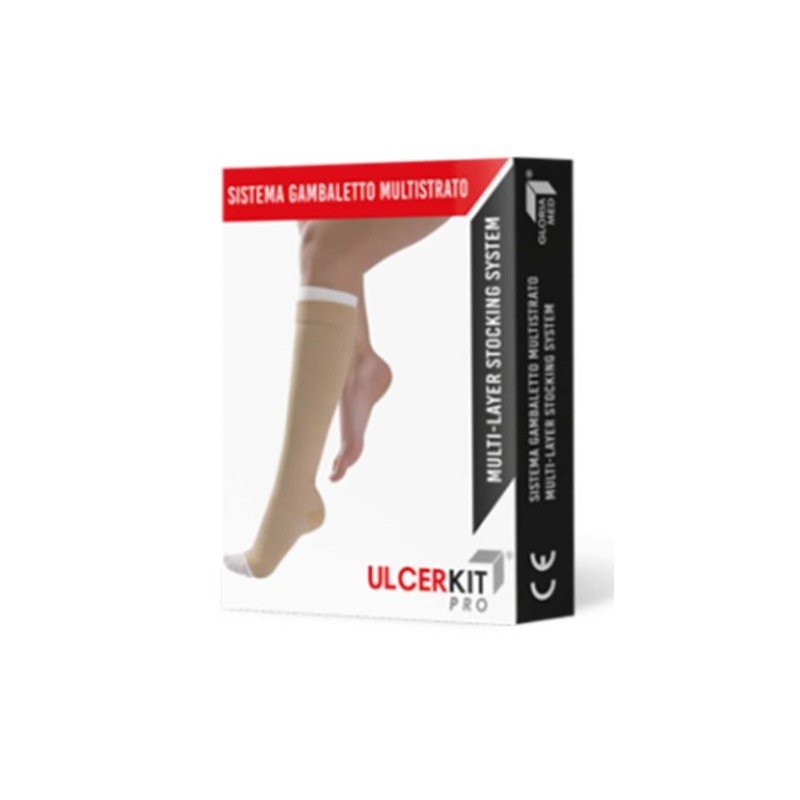 Gloria Med Ulcerkit Pro 35 Cotton 35/40 Mmhg Kit Gambaletto Corto Misura L 1 Pezzo