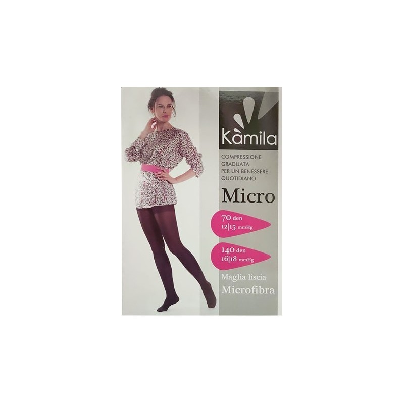 Ca-mi Kamila Collant Micro Fibra 70 Denari Nero 3 12/15 Mmhg