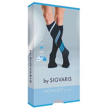 Sigvaris Highlight Men Gambaletto Lungo Punta Chiusa Marine M