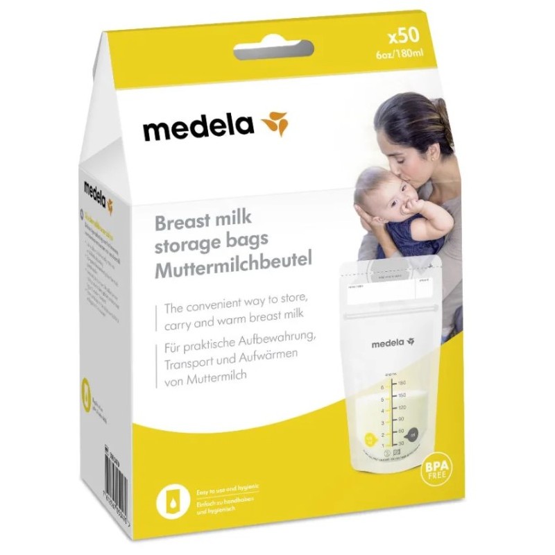 Medela Italia Storage Bags Sacca Per La Conservazione Del Latte Materno 50 Pezzi