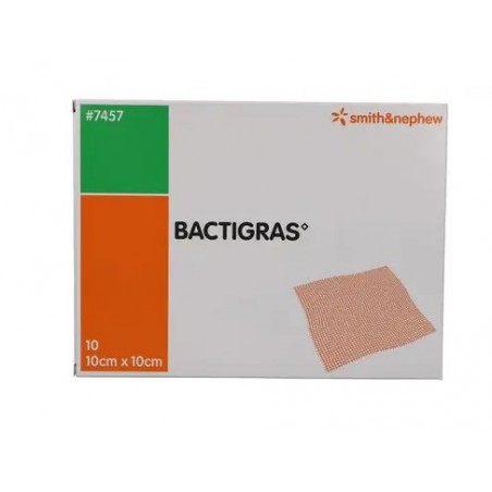 Smith & Nephew Garza Medicata Bactigras Con Clorexidina Acetato 0,5% 10x10cm 10 Pezzi