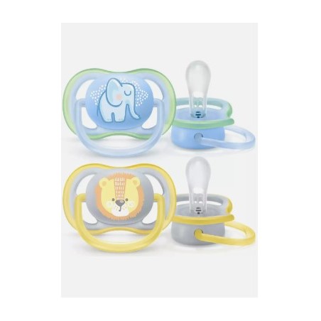 Philips Avent Ultra Air Succhietto Elefante/leone Maschio 0-6 Mesi 2 Pezzi