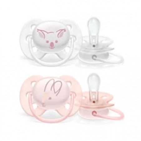 Philips Avent Ultra Soft Succhietto Koala/bunny Femmina 0-6 Mesi Old Scf223/20 2 Pezzi