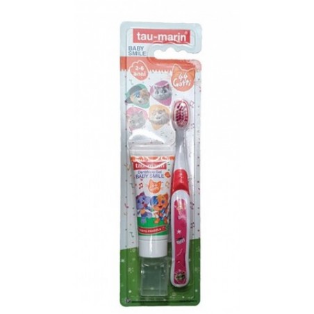 Alfasigma Tau Marin Set Baby Smile Special Edition 44 Gatti Dentifricio Fragola 20 Ml + Spazzolino