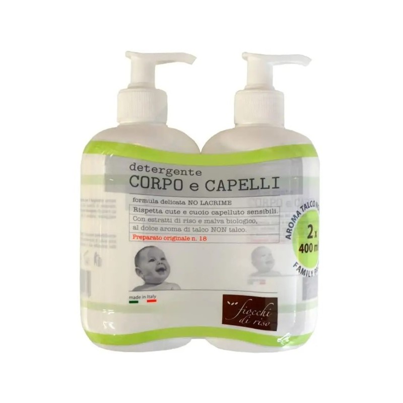 Artsana Fiocchi Di Riso Bipacco Detergente Corpo-capelli Talco