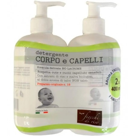 Artsana Fiocchi Di Riso Bipacco Detergente Corpo-capelli Talco