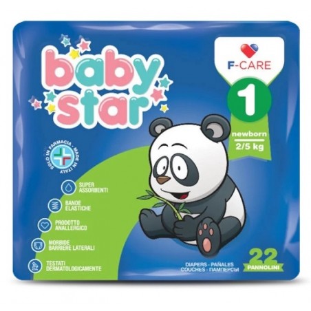 Farvima Medicinali Pannolino Babystar 2/5kg T1 22 Pezzi