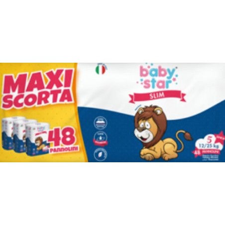 Farvima Medicinali Pannolini Babystar Slim Maxiscorta Taglia 5 48 Pezzi