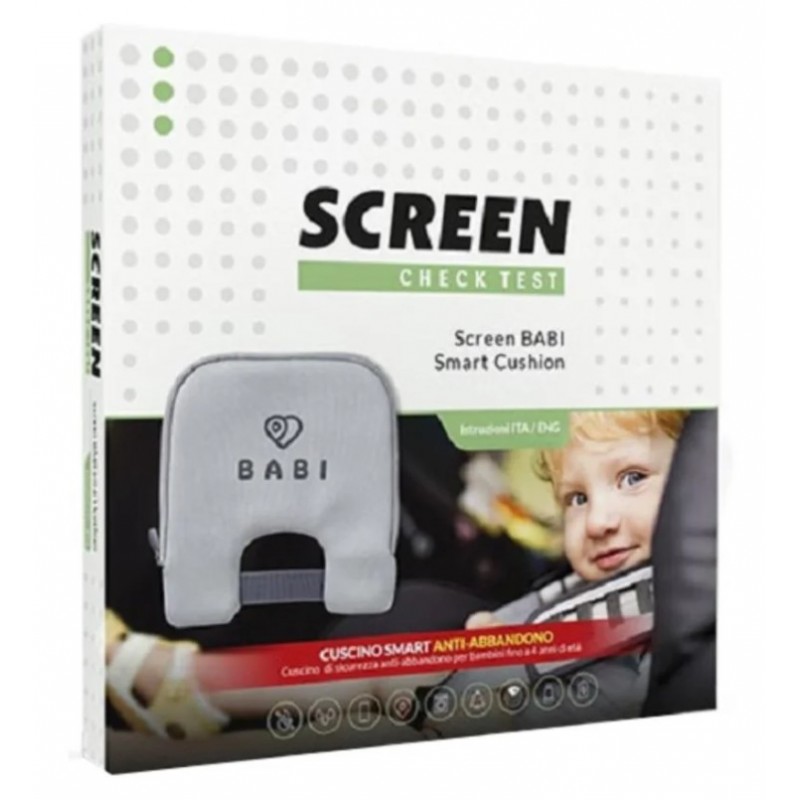 Screen Pharma S Screen Babi Smart Cushion Cuscino Antiabbandono Seggiolino Auto Con Allarme Sonoro Su App