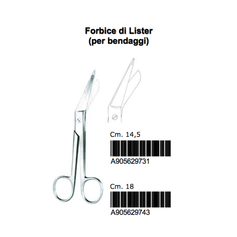 Farmacare Forbice Di Lister per bendaggi cm 14,5