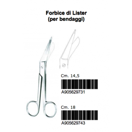 Farmacare Forbice Di Lister per bendaggi cm 14,5