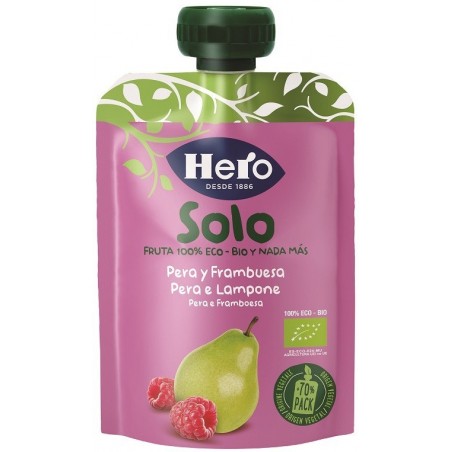 Fater Hero Solo Frutta Frullata 100% Bio Pera E Lampone 100 G