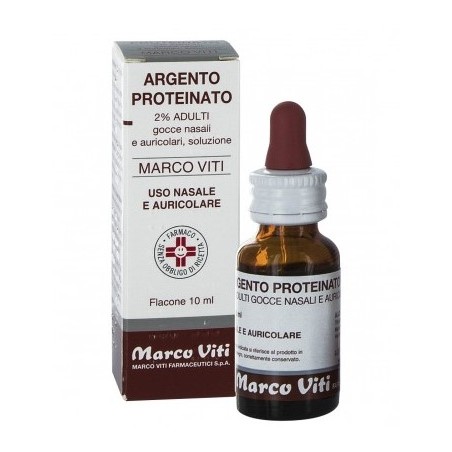 Argento Proteinato Marco Viti Gocce Nasali E Auricolari adulti 2%