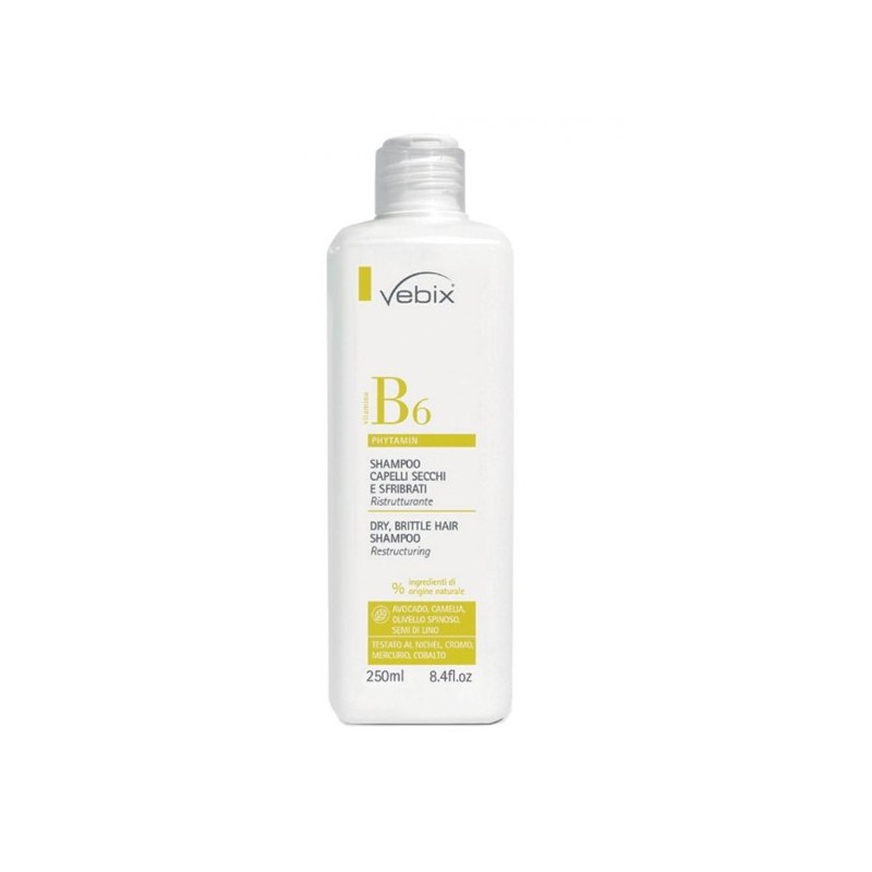 Vebi Istituto Biochimico Vebix Phytamin B6 Shampoo Capelli Secchi Sfibrati Ristrutturante 250 Ml