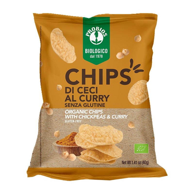 Probios Societa' Benefit Probios Chips Ceci Curry 40 G