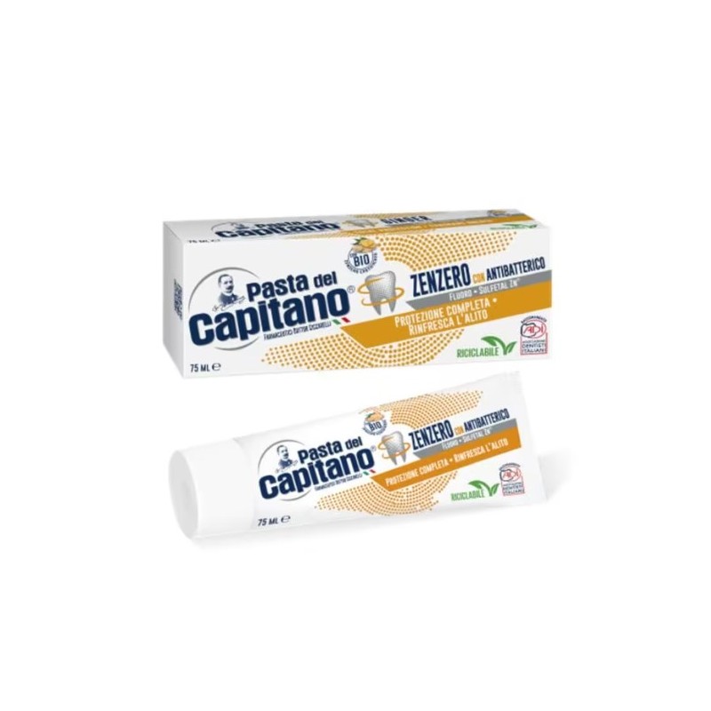 Farmaceutici Dott. Ciccarelli Pasta Del Capitano Dentifricio Allo Zenzero Con Antibatterico 75 Ml