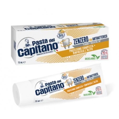 Farmaceutici Dott. Ciccarelli Pasta Del Capitano Dentifricio Allo Zenzero Con Antibatterico 75 Ml