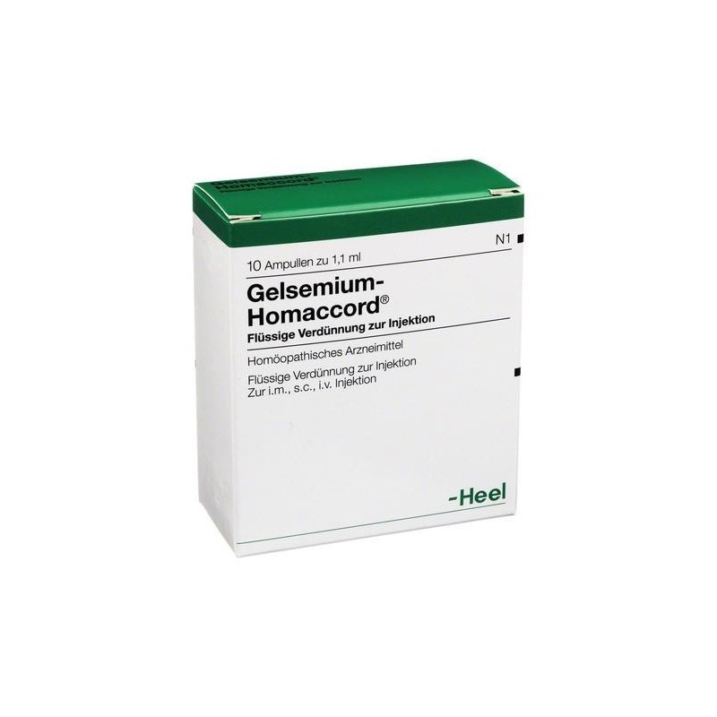 Guna Heel Gelsemium Homaccord 10 Fiale Da 1,1 Ml L'una