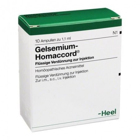 Guna Heel Gelsemium Homaccord 10 Fiale Da 1,1 Ml L'una