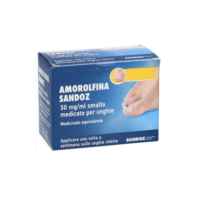 Amorolfina Sandoz 50 Mg/ml Smalto Medicato Per Unghie Medicinale Equivalente