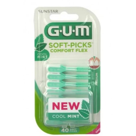 Sunstar Italiana Gum Soft Pick Comfort Flex Cool Mint Regular Scovolini 40 Pezzi