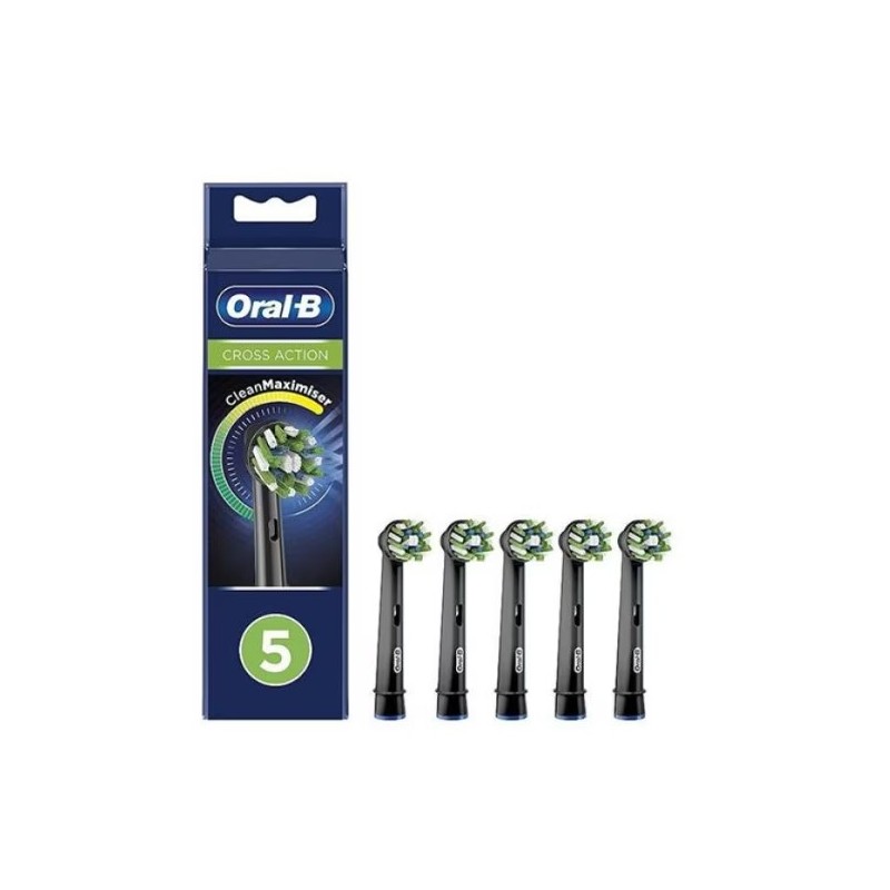 Procter & Gamble Oralb Cross Action Black Eb50 Testine Per Spazzolino Elettrico 5 Pezzi