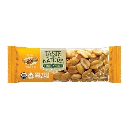 Biotobio Taste Of Nature Barretta Alle Arachidi Bio Vegan Ad Alto Contenuto Di Fibre 40 G