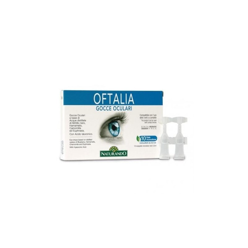 Naturando Gocce Oculari Monodose Oftalia 2 Strip Da 5 Fiale Da 0,5 Ml