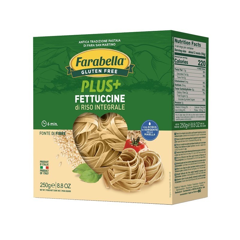 Bioalimenta Farabella Fettuccine Riso Integrale Plus+ 250 G