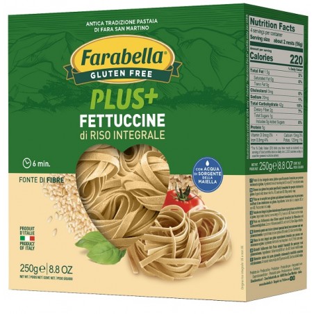 Bioalimenta Farabella Fettuccine Riso Integrale Plus+ 250 G