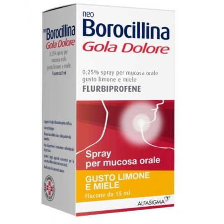 Flacone Spray con Applicatore di Neo Borocillina Gola Dolore della Alfasigma