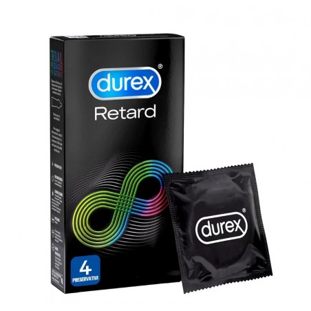 4 pezzi di Durex Retard Preservativo Ritardante