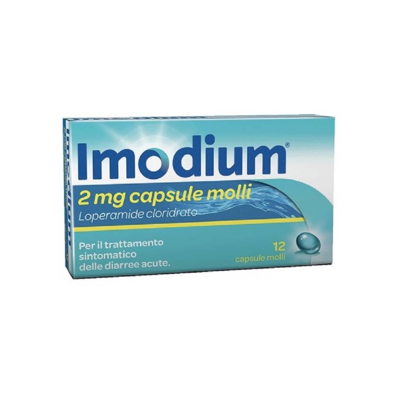 Confezione da 12 capsule molli di Imodium della Johnson & Johnson