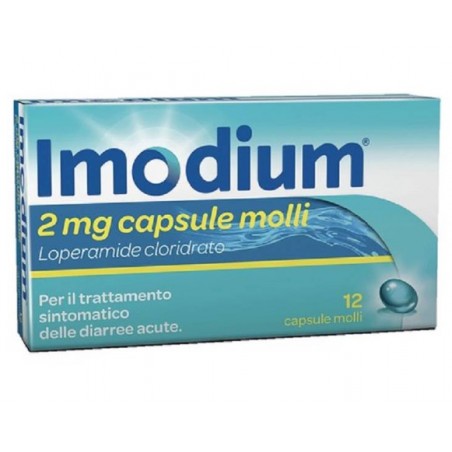 Confezione da 12 capsule molli di Imodium della Johnson & Johnson