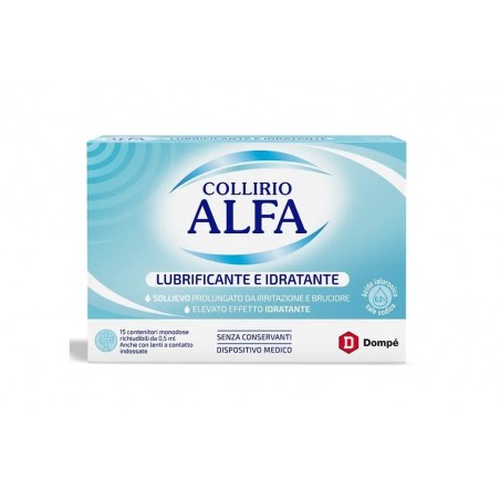 10 Flaconcini monodose di Collirio Alfa Idratante Protettivo della Dompè Farmaceutici