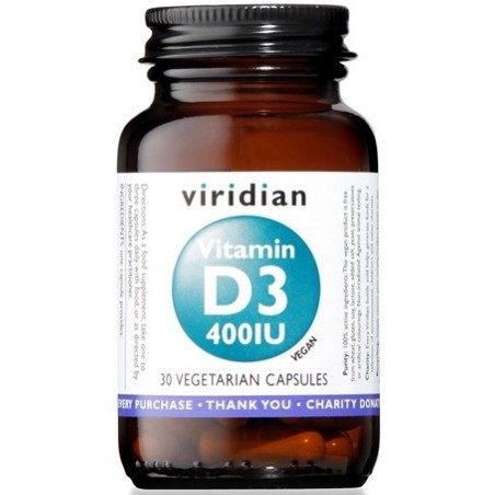 Natur Viridian Vitamin D3 400iu 30 Capsule