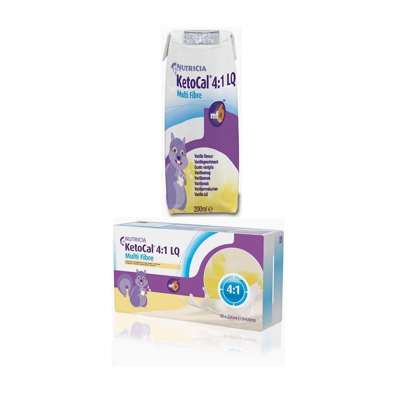 Danone Ketocal 4:1 Lq Multifibre Vaniglia 32 Brick Da 200 Ml