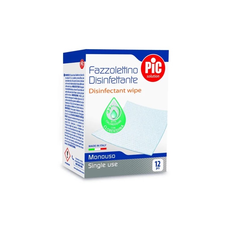 Pikdare Pic Solution Fazzolettini Disinfettanti 12 Pezzi