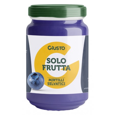 Farmafood Giusto Solo Frutta Confettura Mirtilli Selvatici 220 G