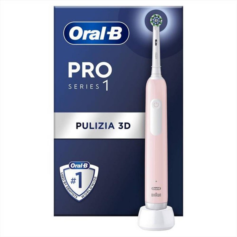 1 pezzo di OralB Pro Serie 1 Spazzolino Elettrico Colore Rosa